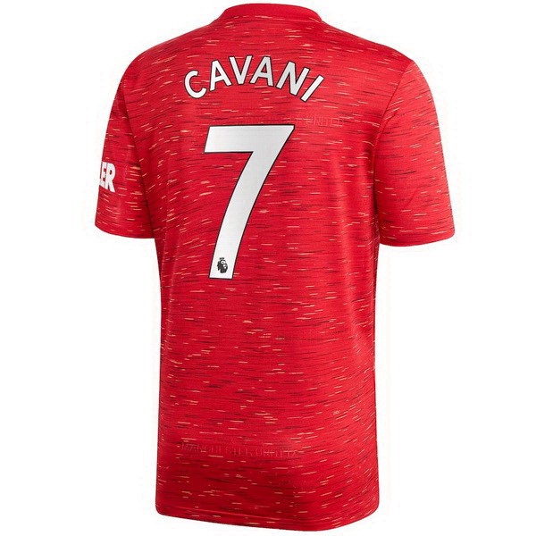 Camiseta Manchester United NO.7 Cavani Replica Primera Ropa 2020/21 Rojo